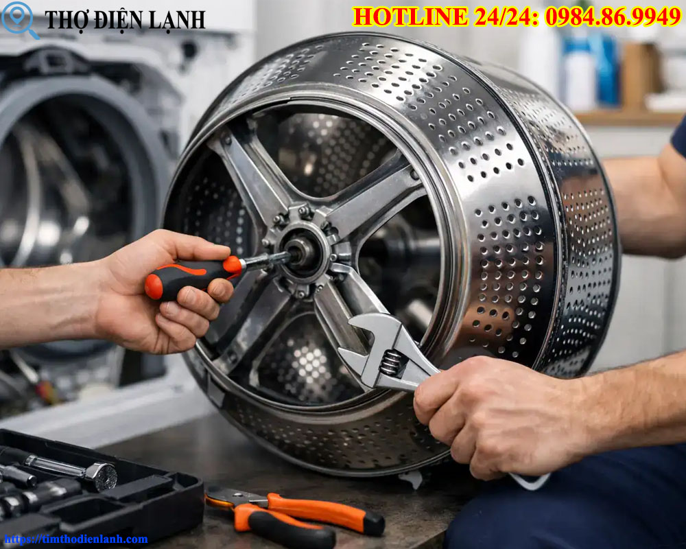 Khắc phục nhện lồng máy giặt Beko hư hỏng