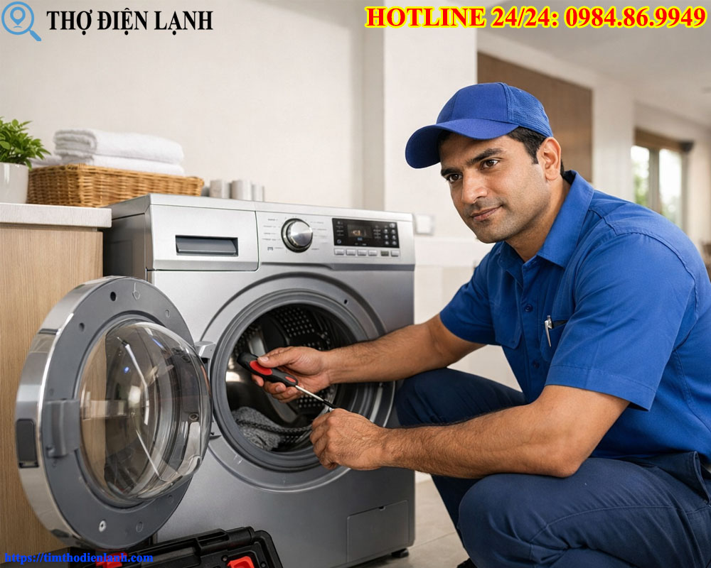 Khắc phục nhện lồng máy giặt Sanyo hư hỏng