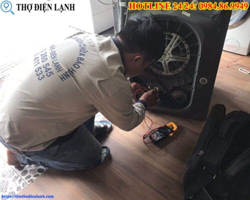 Lắp thanh treo máy giặt Aqua