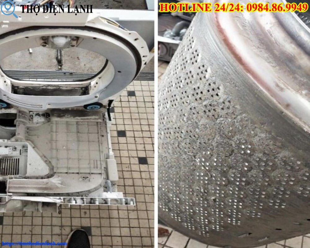 Lồng máy giặt bị thủng 