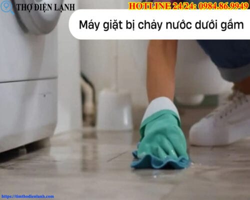 Máy giặt Ariston bị rò nước ở chân