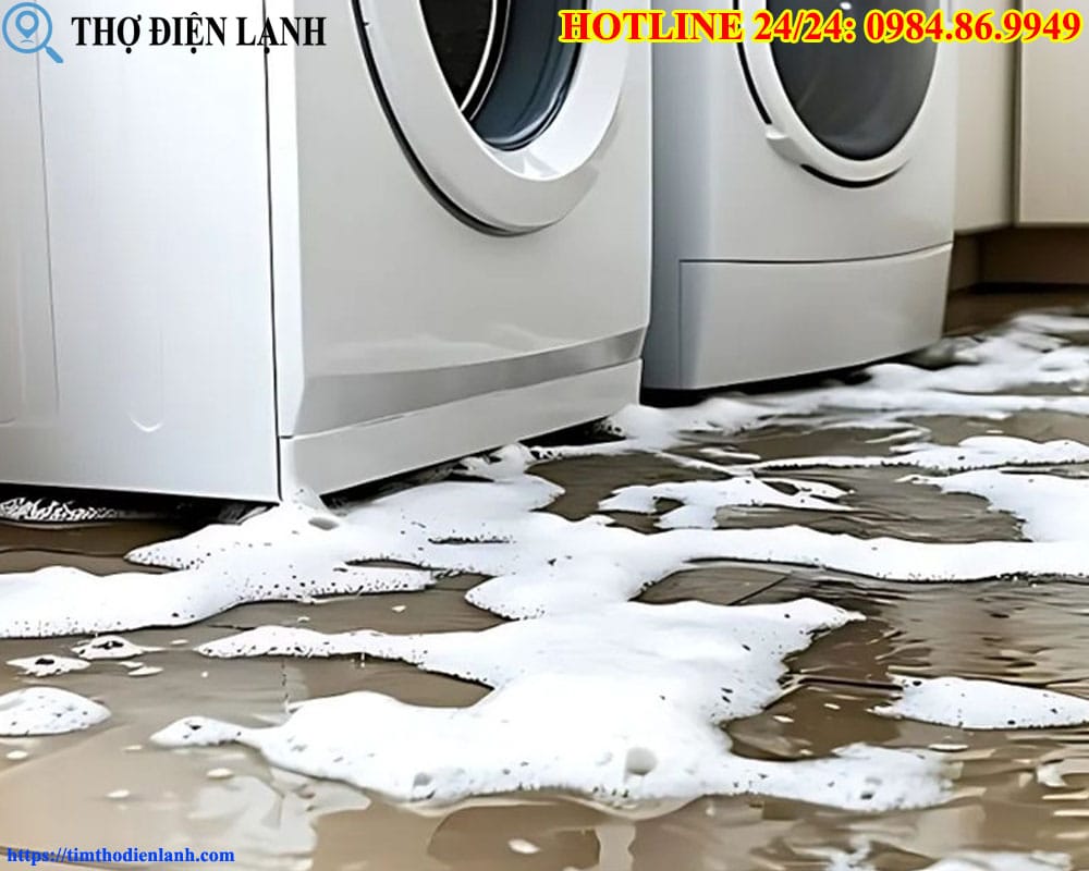 Máy giặt Electrolux bị rò nước ở chân