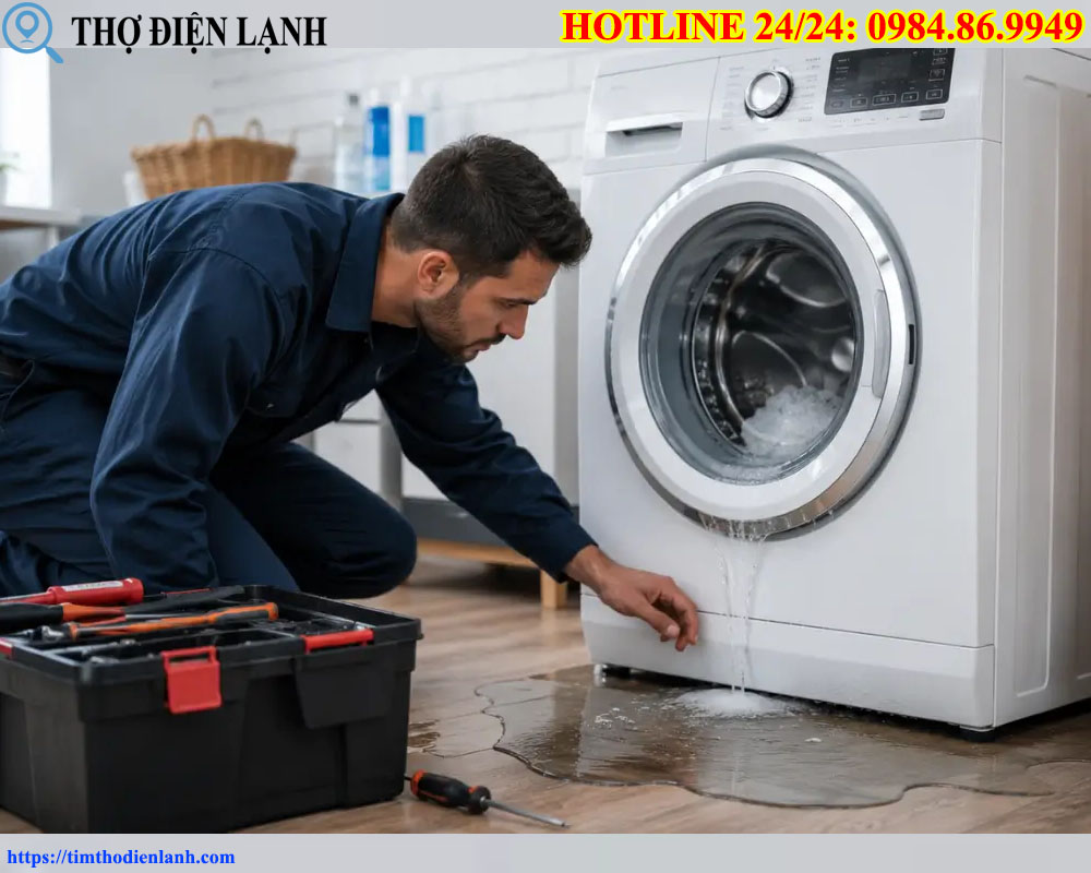 Máy giặt Electrolux bị rò nước