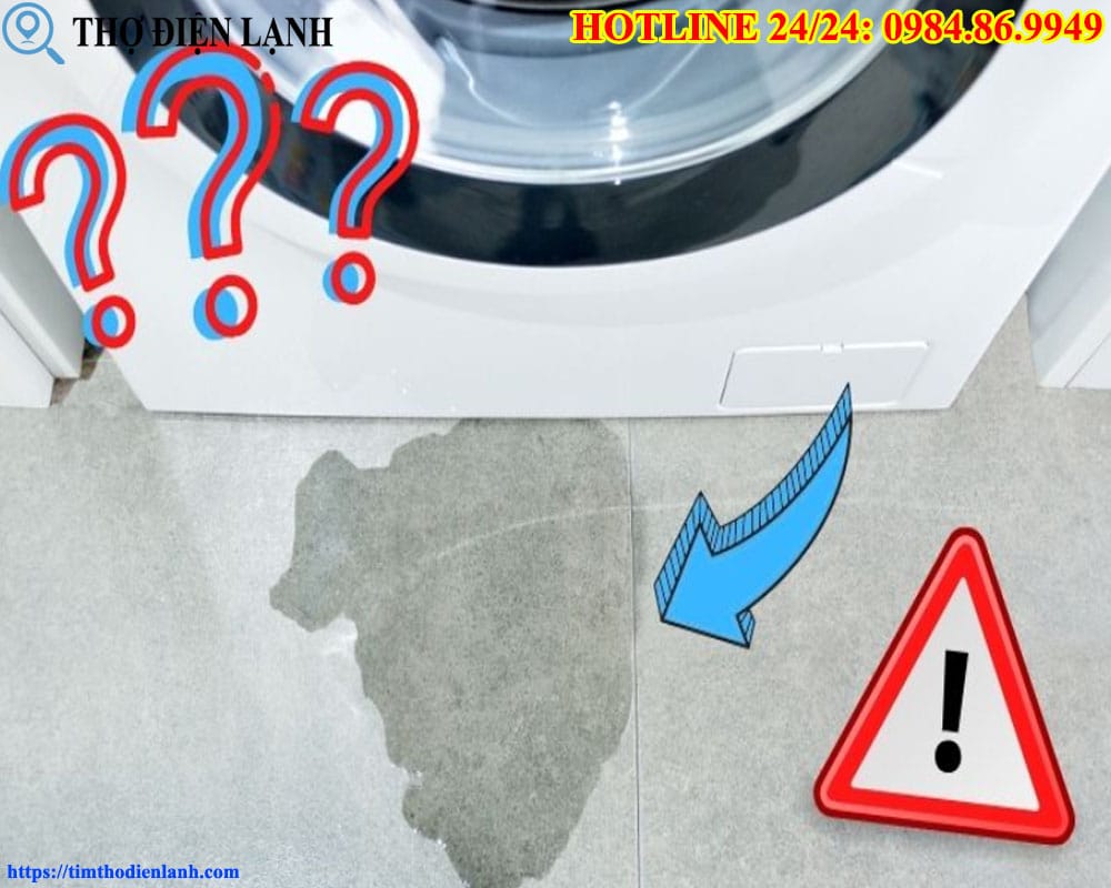 Máy giặt Hitachi lại rò nước ở chân