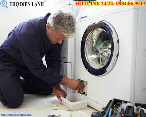Máy giặt LG bị rò nước ở chân