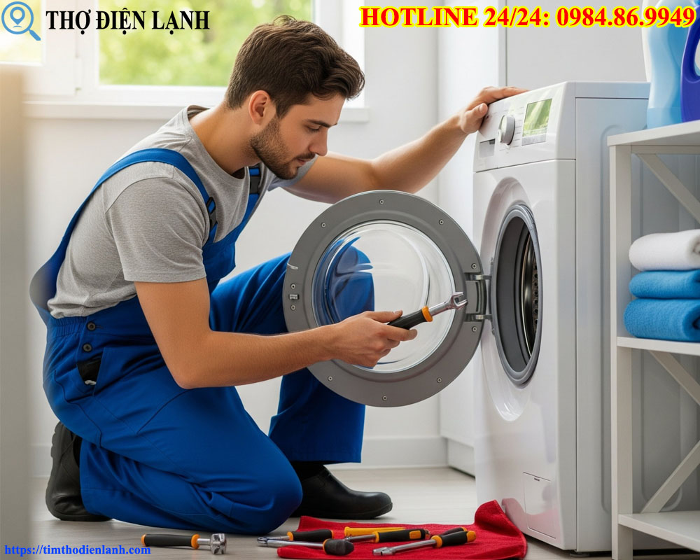 Máy giặt LG không mở được cửa