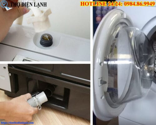 Máy giặt Whirlpool bị rò nước ở chân