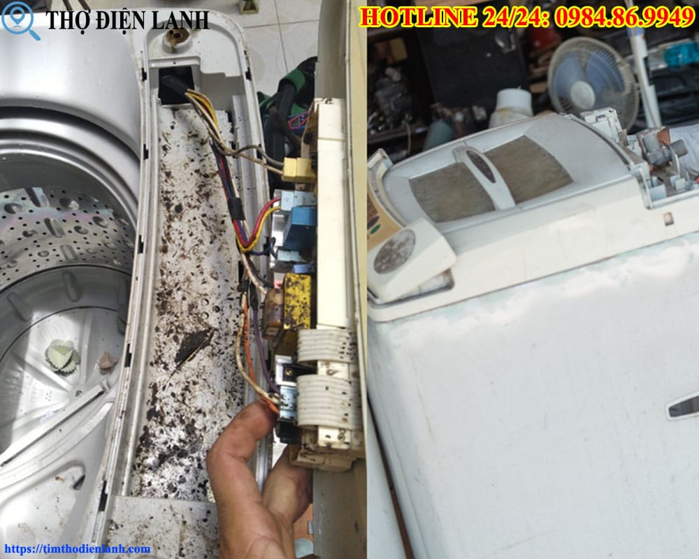 Máy giặt bị chạm mạch
