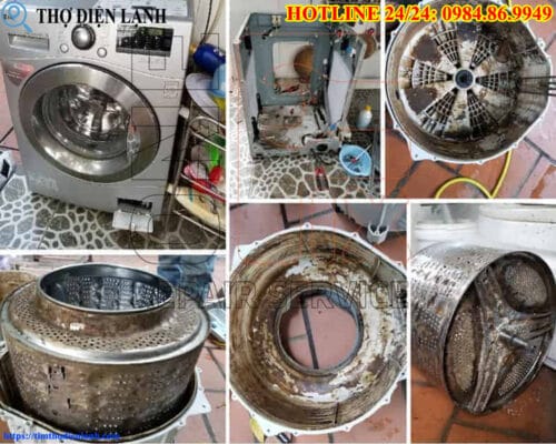 Nhện lồng máy giặt Aqua hư hỏng