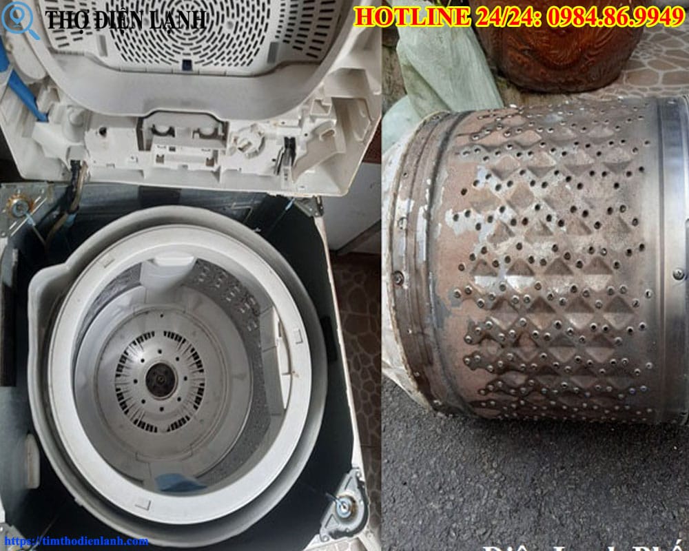 Nhện lồng máy giặt Electrolux hư hỏng