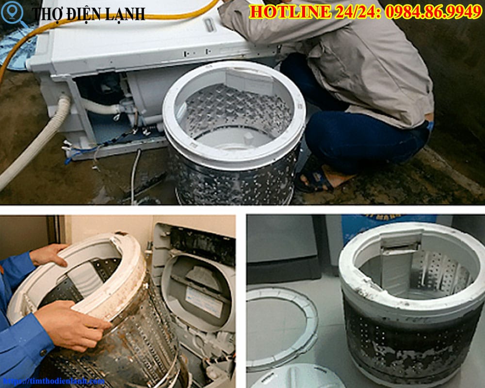 Nhện lồng máy giặt Panasonic hư hỏng