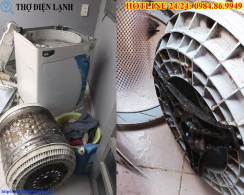 Nhện lồng máy giặt Sanyo hư hỏng