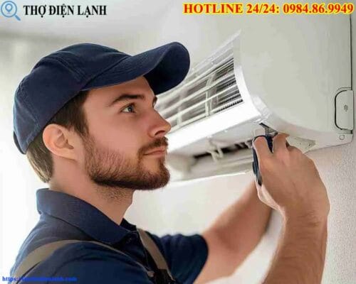 Sửa điều hòa Toshiba bị đóng tuyết