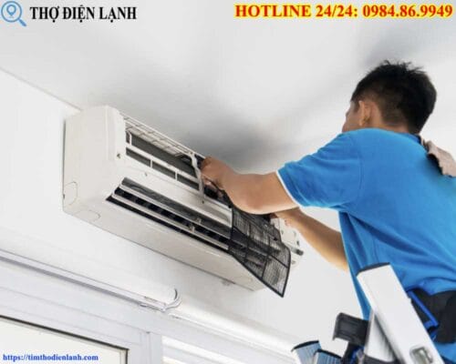 Sửa điều hòa midea bị đóng tuyết