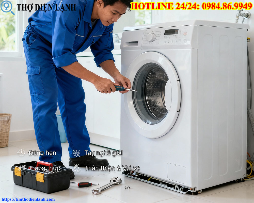 Sửa máy giặt AEG bị chảy nước