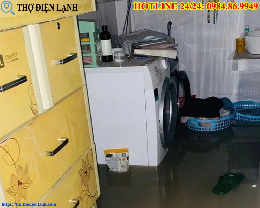 Sửa máy giặt AEG bị ngập nước