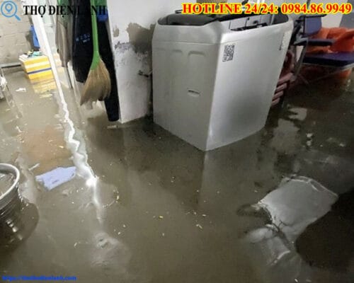 Sửa máy giặt Hitachi bị ngập nước