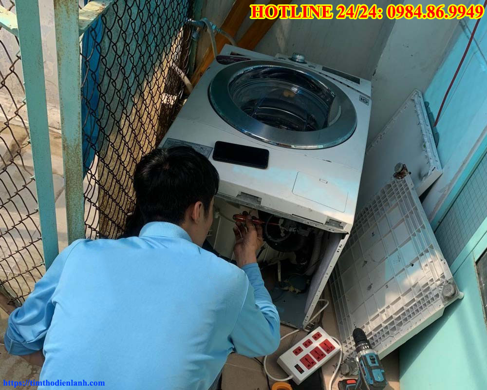 Sửa máy giặt LG bị ngập nước