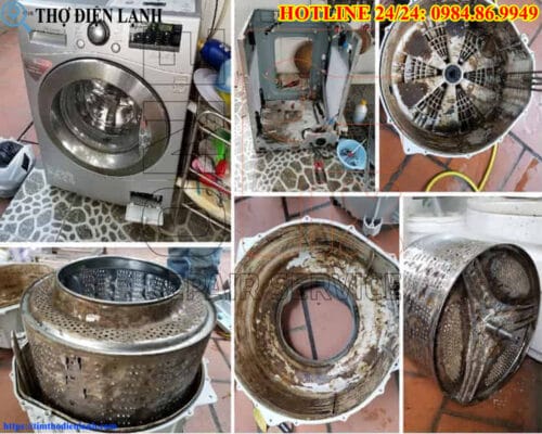 Sửa máy giặt Whirlpool bị ngập nước