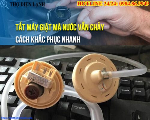 Tắt máy giặt Bosch mà nước vẫn chảy