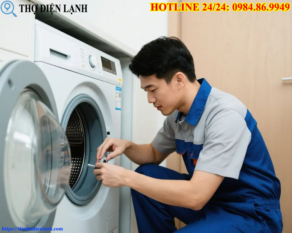 Tắt máy giặt LG mà nước vẫn chảy