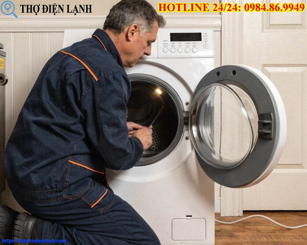 Tắt máy giặt Miele mà nước vẫn chảy