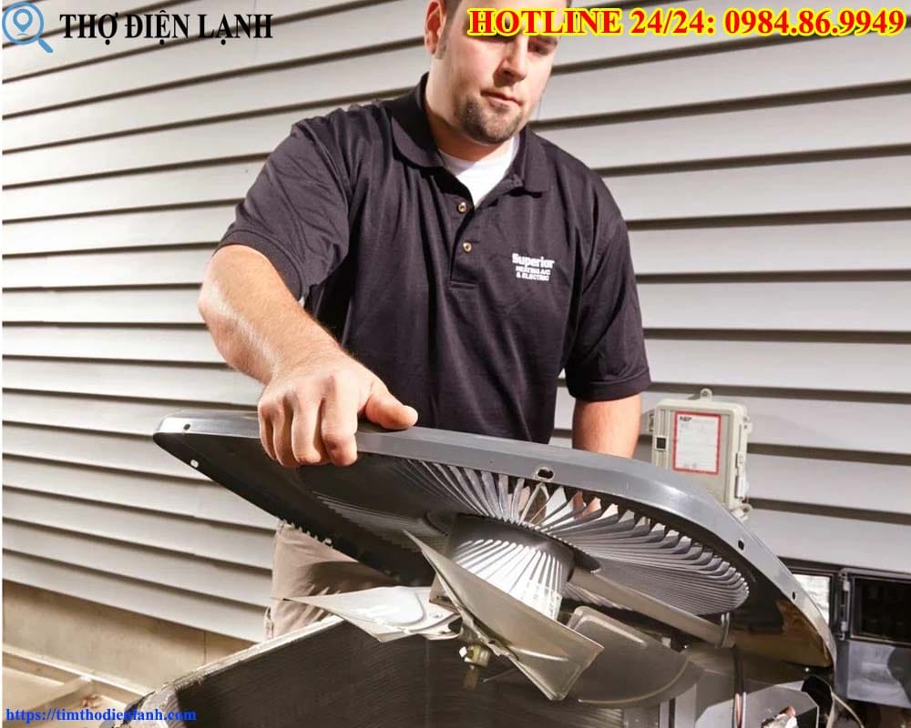Thay Quạt dàn nóng Electrolux