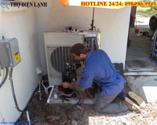 Thay quạt dàn nóng Sharp