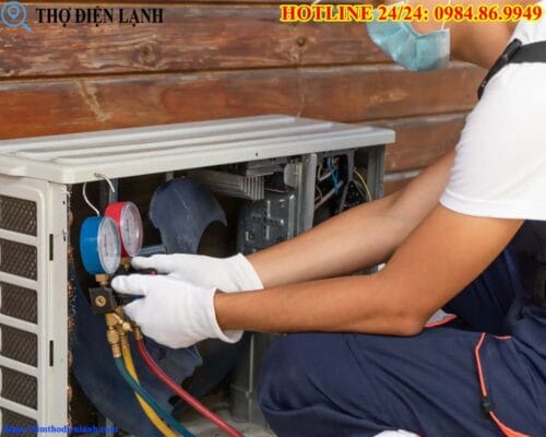 Thay quạt dàn nóng Toshiba