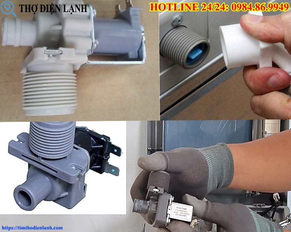 Thay van cấp nước máy giặt Ariston