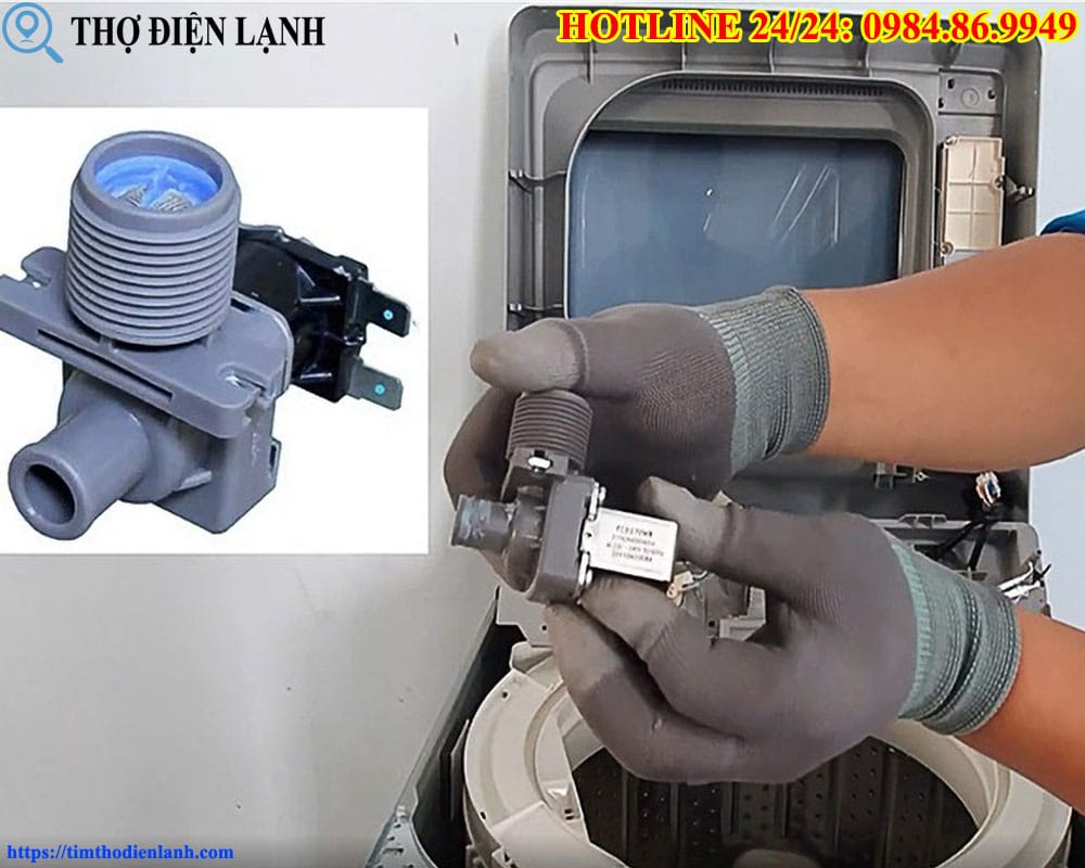 Thay van cấp nước máy giặt Fagor