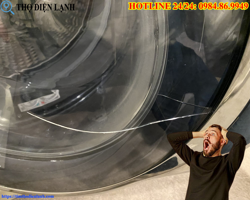 sửa cửa kính máy giặt bị vỡ