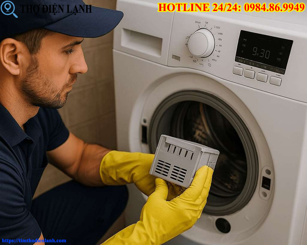 thay lò xo máy giặt Miele