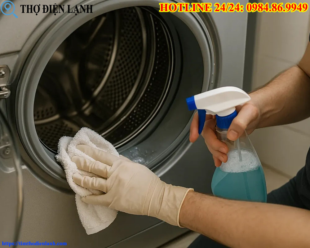 vệ sinh máy giặt Whirlpool định kỳ