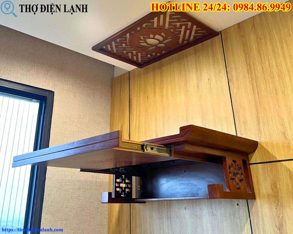 Bàn thờ treo tường có ngăn kéo tiện lợi