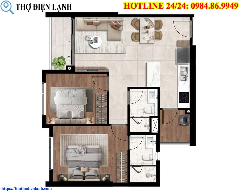 Các mẫu layout căn hộ đa năng phổ biến nhất năm 2026