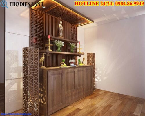 Kích thước bàn thờ đứng chung cư chuẩn Thước Lỗ