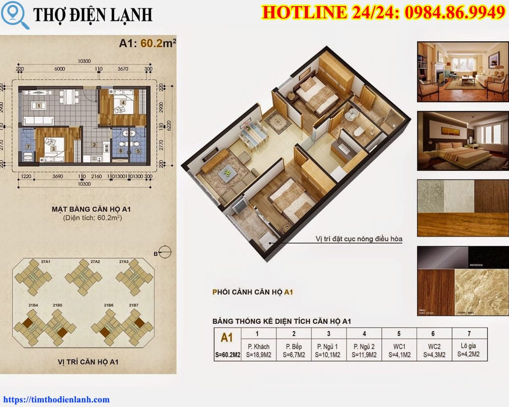 Tỉ lệ nội thất bản vẽ mặt bằng chung cư