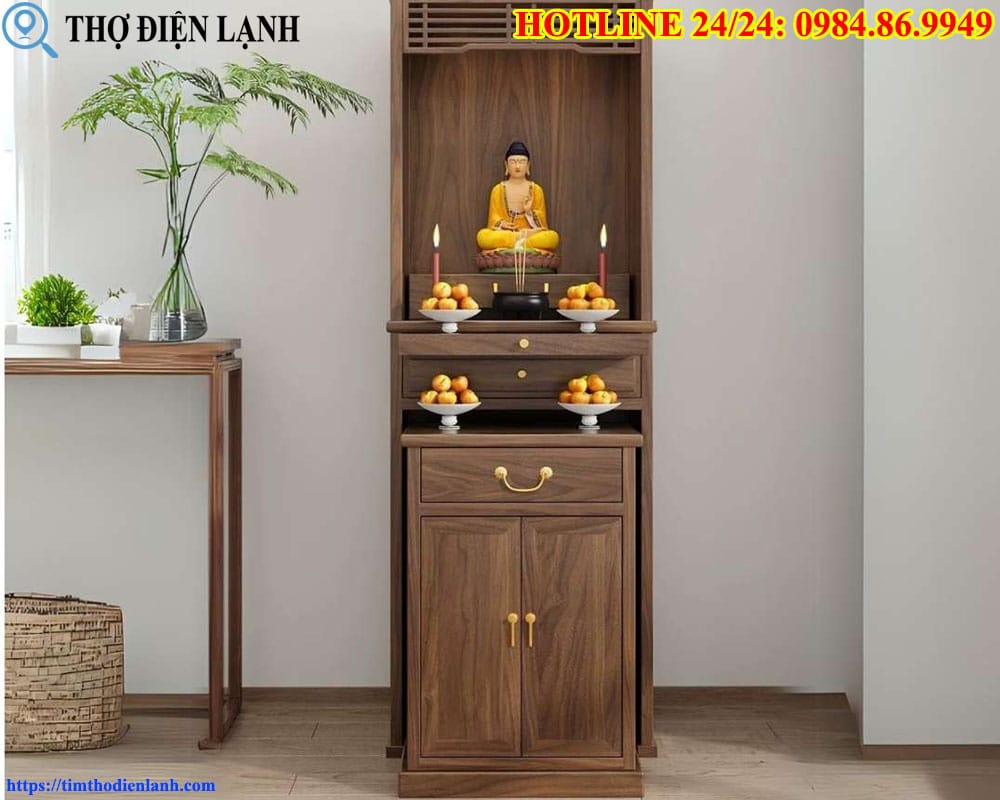 Tủ thờ chung cư chuẩn phong thủy