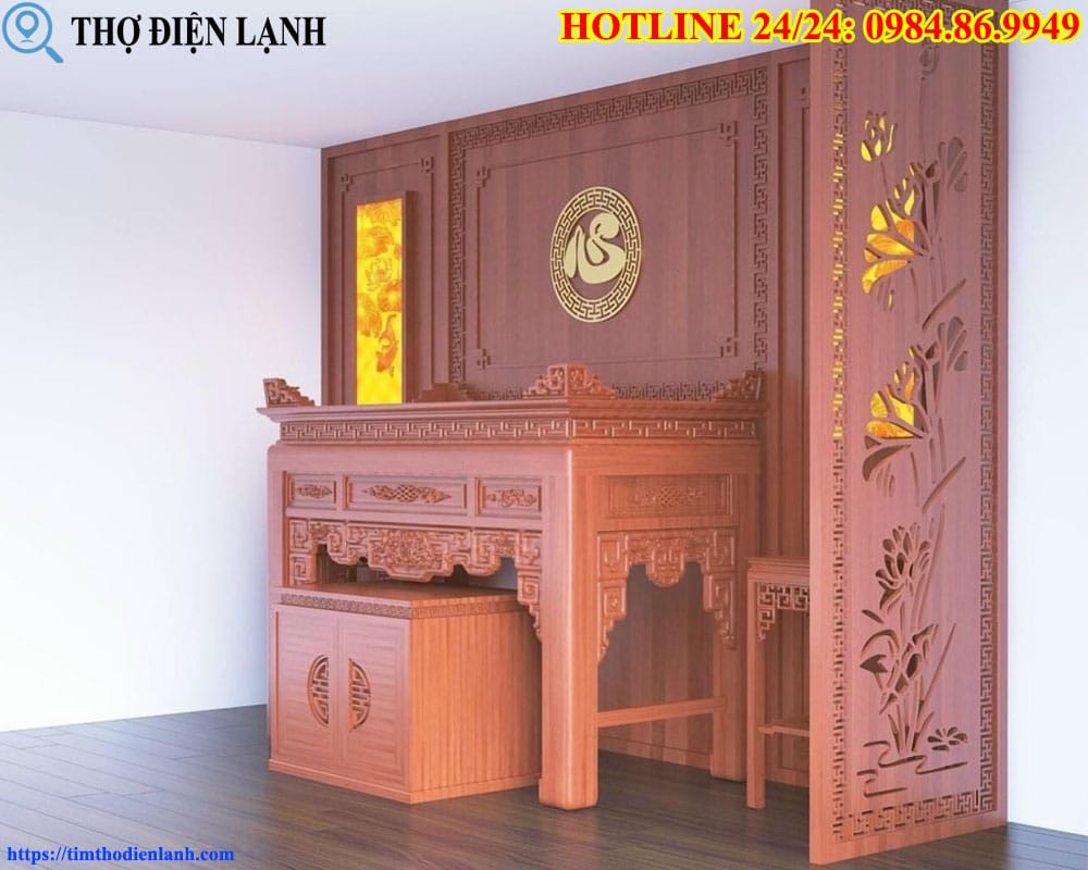 Vách ngăn bàn thờ chung cư phổ biến nhất 2026