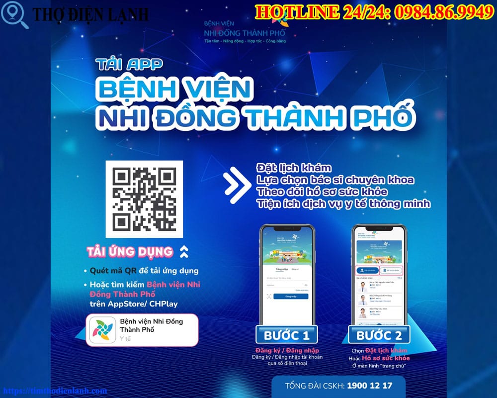 Các phương thức đặt lịch khám online tại Bệnh viện Nhi đồng Thành phố