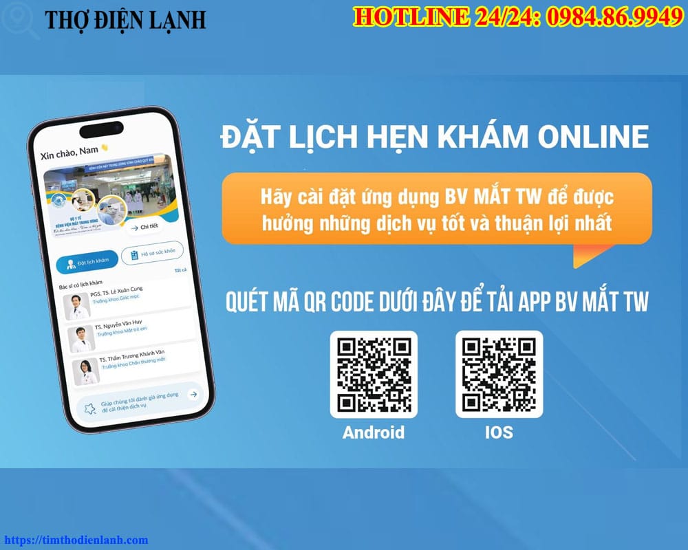 Cách đặt lịch khám online khám bệnh tại Bệnh viện Mắt Trung ương