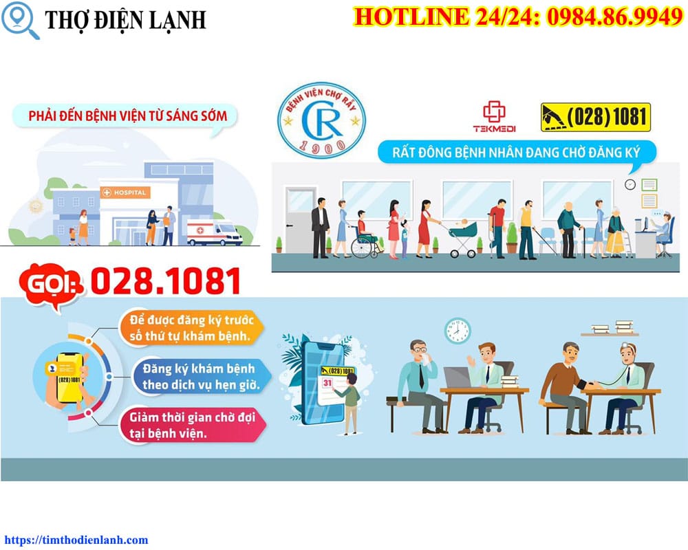 Đặt lịch qua tổng đài Bệnh viện Chợ Rẫy