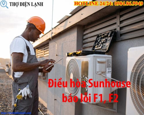 Điều hòa Sunhouse báo lỗi F1, F2