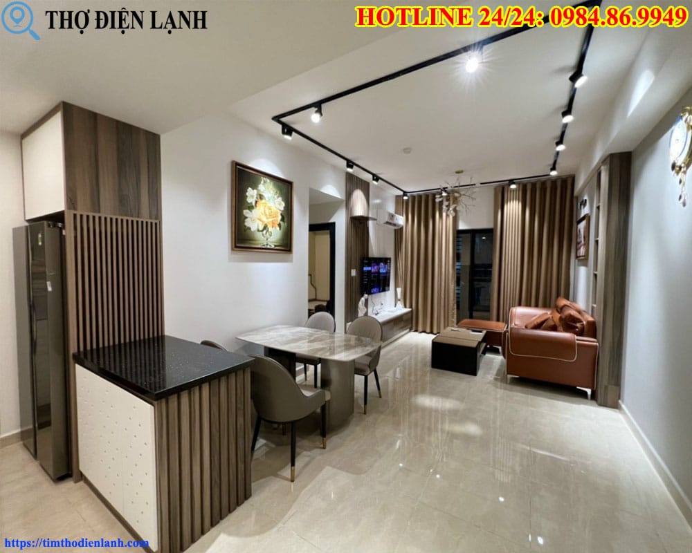 Phòng khách căn hộ Centana Thủ Thiêm đã được cải tạo lại sau thời gian dài