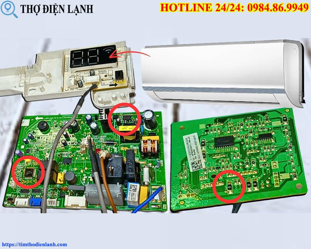 Cách kiểm tra IC nguồn điều hòa Sharp