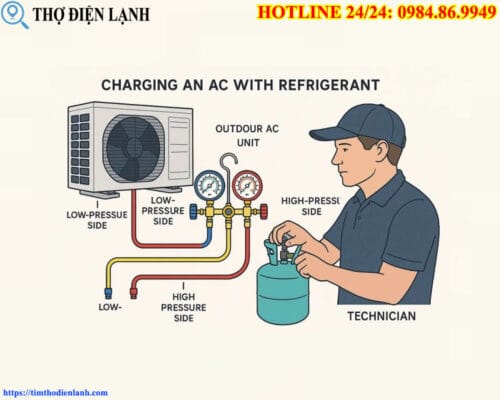 Cách nạp gas máy lạnh York đúng kỹ thuật