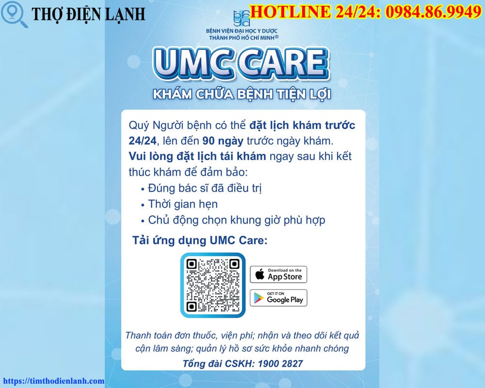 Đặt lịch qua Ứng dụng (App) Bệnh viện Đại học Y dược TP.HCM