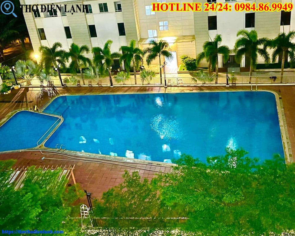 Hệ thống hồ bơi nội khu rộng lớn và sạch sẽ chung cư Belleza