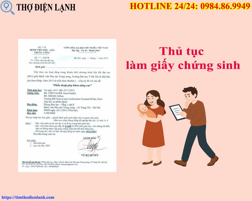 Hướng dẫn thủ tục làm giấy chứng sinh tại Bệnh viện Phụ sản Trung ương 2026
